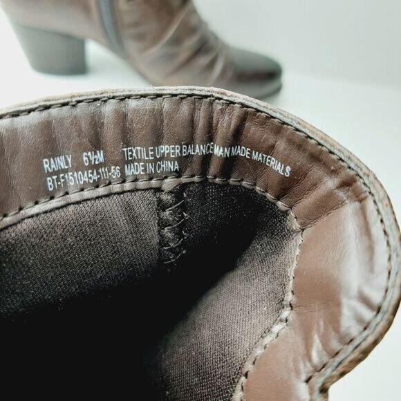 BARE TRAPS Rainly Slouchy Low Heel Ankle Booties Brown Sz 6.5 M - Picture 12 of 14
